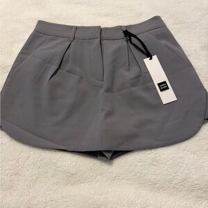 James Jeans Gray Pleated High-Waist Skort